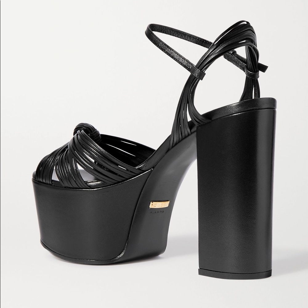 Gucci Crawford knotted leather platform sandals - Picture 3 of 9